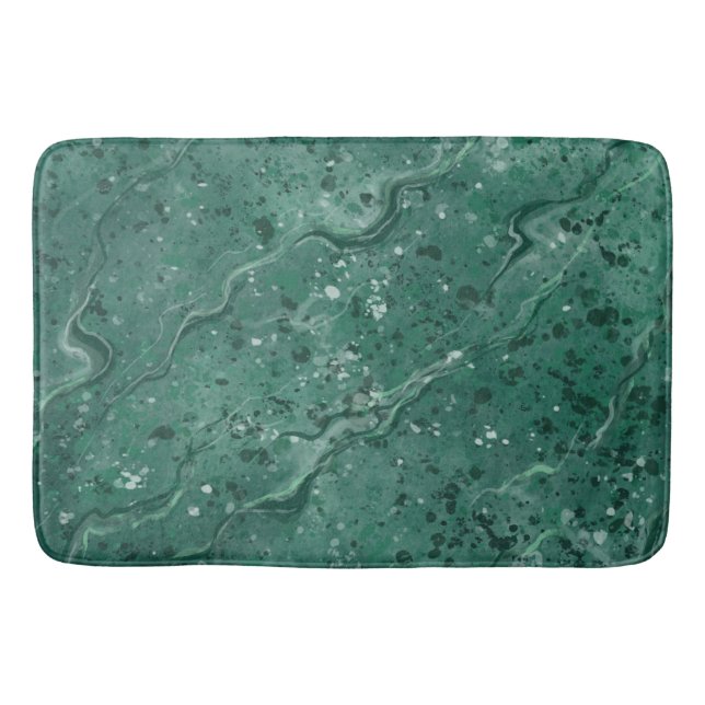 Grönt Marble Bath Mat Matta (Framsidan)