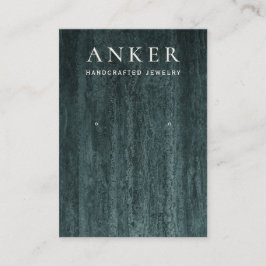 Grönt Marble Earring Jewelry Visning Visitkort