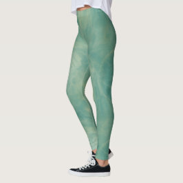Grönt Marble Leggings