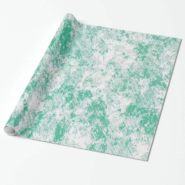 Grönt Marble Mesh Gift Wrap Presentpapper (Utrullad)