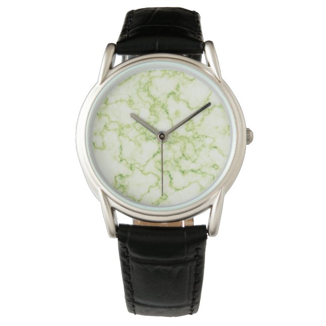 Grönt Marble Mönster Armbandsur (Framsida)