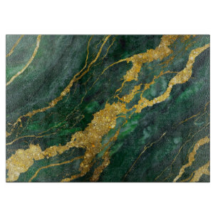 Grönt Marble Mönster med Guld