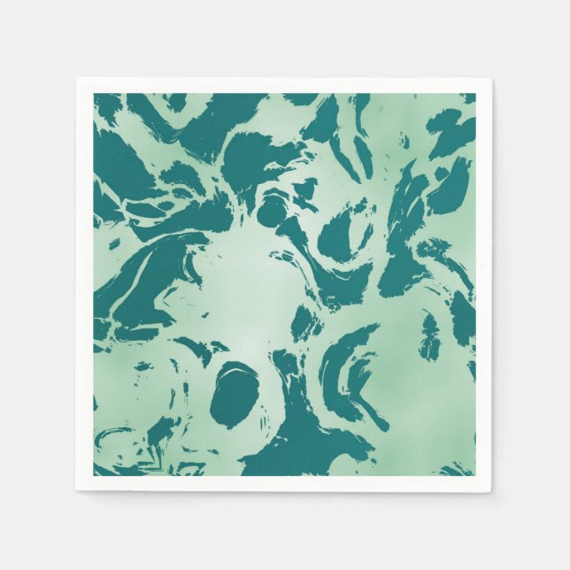 Grönt Marble Pappersservett (Framsidan)