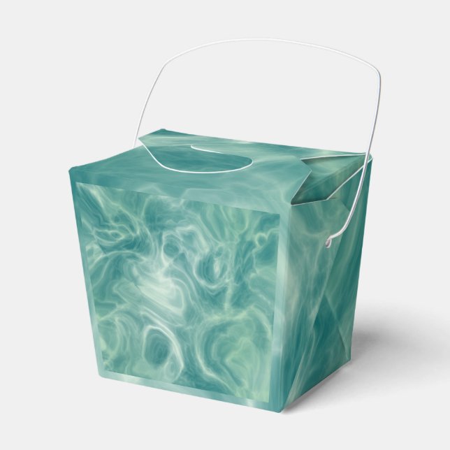 Grönt Marble Presentaskar (Framsidan Sidan)