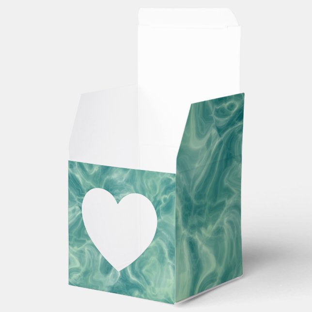 Grönt Marble Presentaskar (Öppnad)