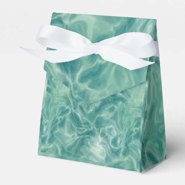 Grönt Marble Presentaskar (Framsidan Sidan)