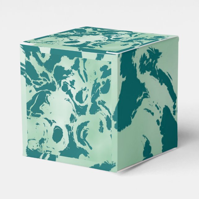 Grönt Marble Presentaskar (Framsidan Sidan)