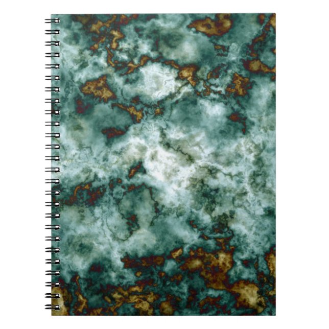 Grönt Marble Struktur med ventiler Anteckningsbok (Framsidan)