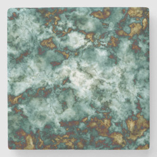 Grönt Marble Struktur med ventiler Underlägg Sten