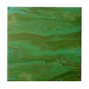 Grönt Marble Tile Kakelplatta