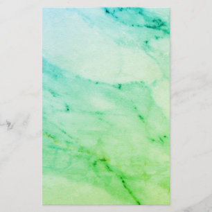 Grönt Marble, vattenfärgen abstrakt mönster Brevpapper