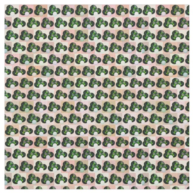 Grönt Marcular Gräsmatta Bowls Mönster, Fabric Tyg (Närbild)