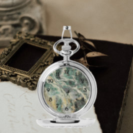 Grönt Mariposite Mineral Stone Mönster Armbandsur
