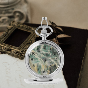 Grönt Mariposite Mineral Stone Mönster Armbandsur