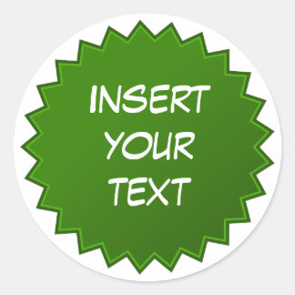 Grönt-märke Runt Klistermärke