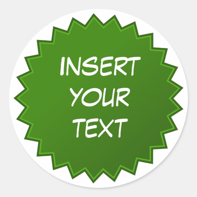 Grönt-märke Runt Klistermärke (Framsida)