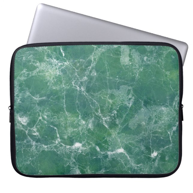 Grönt marmor laptop fodral (Framsidan)