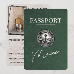 Grönt Marocko-pass Spara datum Datumet