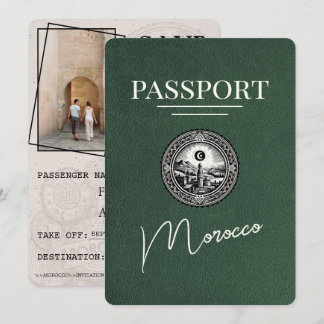 Grönt Marocko-pass Spara datum Datumet