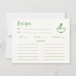 Grönt Matcha handskriven Möhippa, recept Inbjudningar