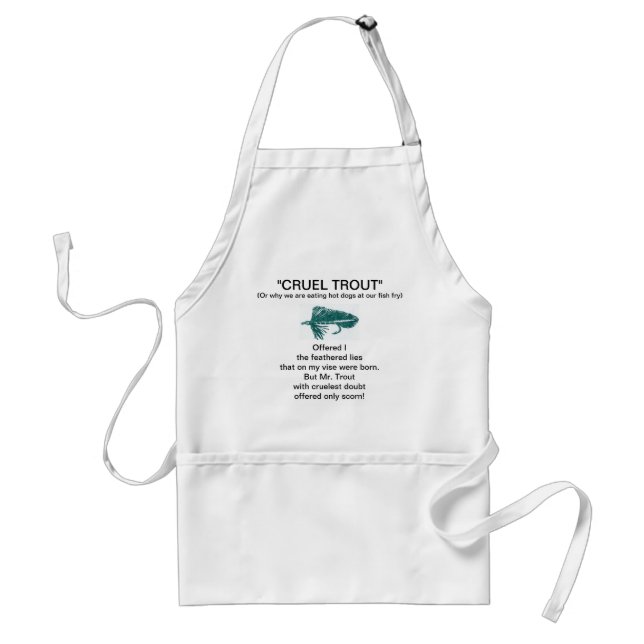 "Grönt Matuka-Cruel Trout" Apron Förkläde (Framsidan)