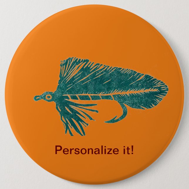 Grönt Matuka strömlinjeare flygfiske, flugverk Knapp (Framsida)