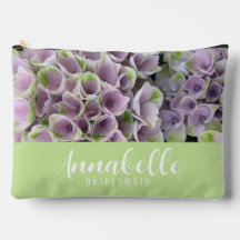 Grönt & Mauve Hydrangea Blommigt Suppory Pouch