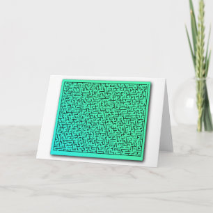 Grönt Maze Helgkort