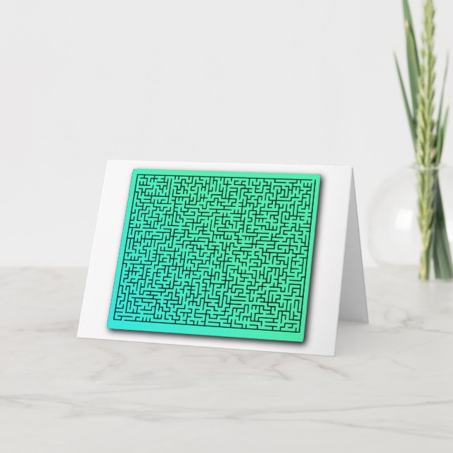 Grönt Maze Helgkort (Framsida)