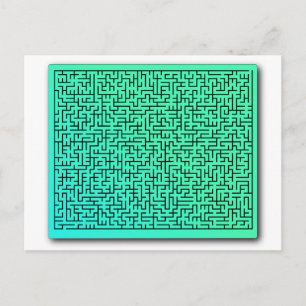 Grönt Maze Vykort