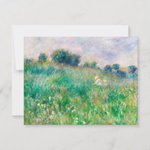 Grönt Meadow by Renoir Impressionist Painting Card