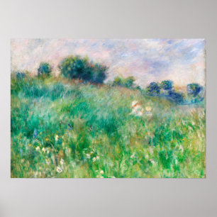 Grönt Meadow by Renoir Impressionist Painting Poster