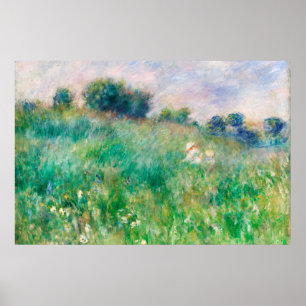 Grönt Meadow by Renoir Impressionist Painting Poster