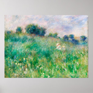 Grönt Meadow by Renoir Impressionist Painting Poster