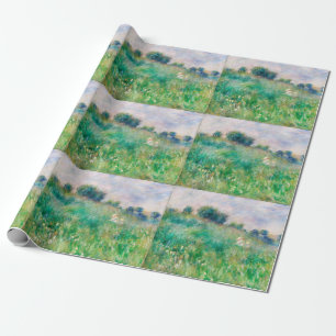 Grönt Meadow by Renoir Impressionist Painting Presentpapper