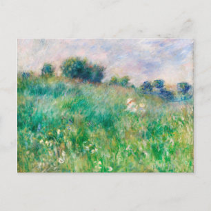 Grönt Meadow by Renoir Impressionist Painting Vykort