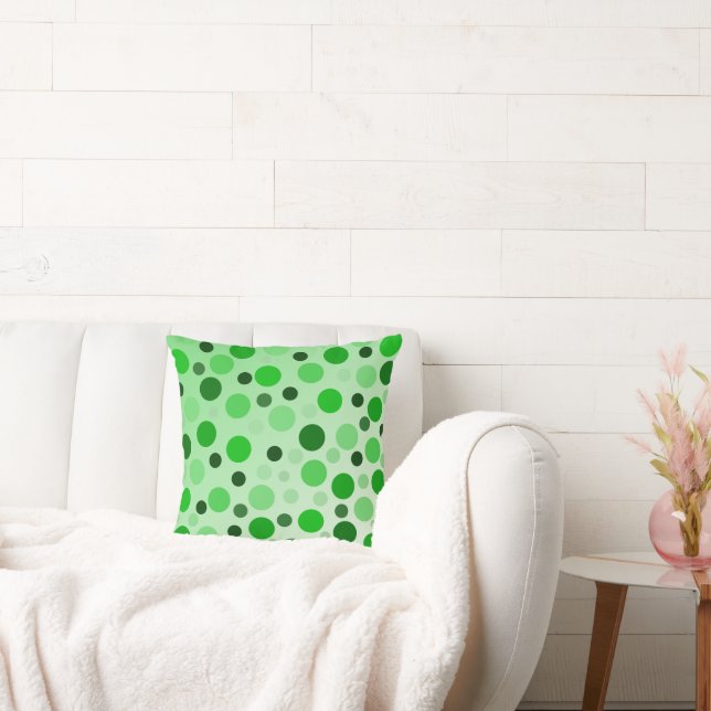 Grönt med avund Polka dots, Kudde (Soffa)