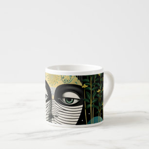 Grönt med avund Surreal Konstnärlighet Espressomugg