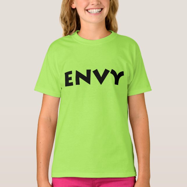 Grönt med avundT-tröja Tee Shirt (Framsida)