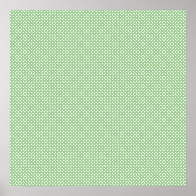 Grönt med enkla vita punkter poster (Framsidan)