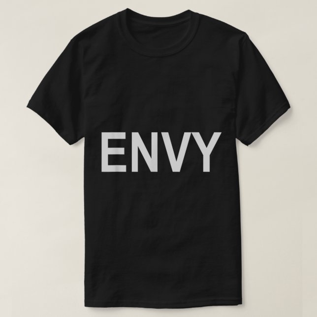 Grönt med Envy Par Halloween Costume T Shirt (Design framsida)