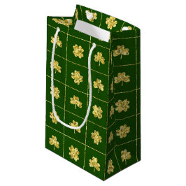 GRÖNT MED GULD GLITTER LOOK SHAMROCKS