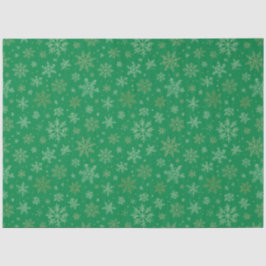 Grönt med Guld Snöflingor