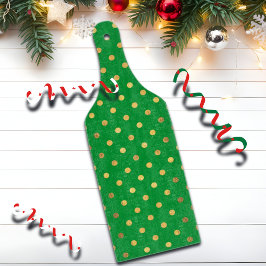 Grönt med guldglittrande prickar