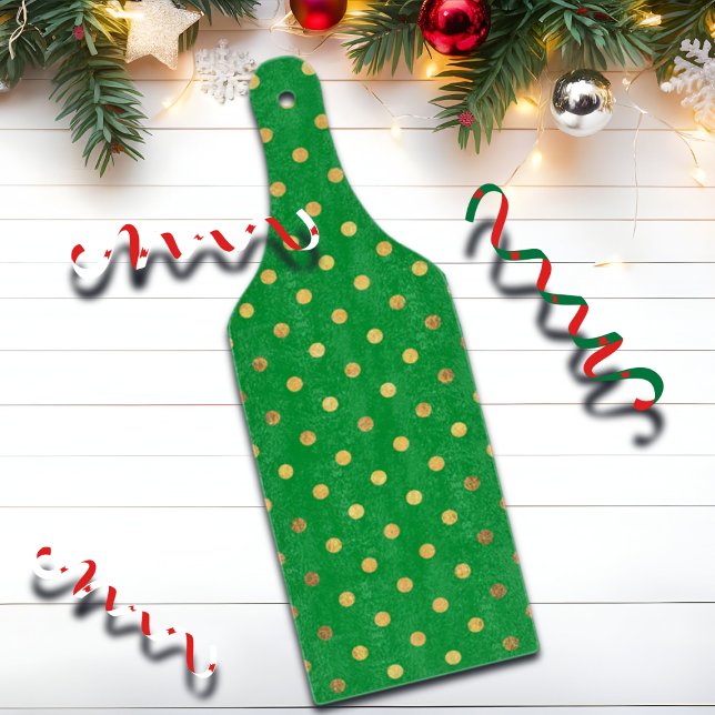 Grönt med guldglittrande prickar (Skapare uppladdad)