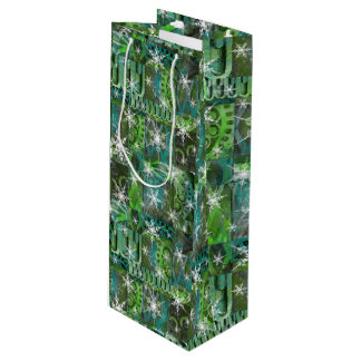 Grönt med Snöflingor Helgdag Bag