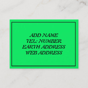 Grönt med Svarta Ram Visitkort