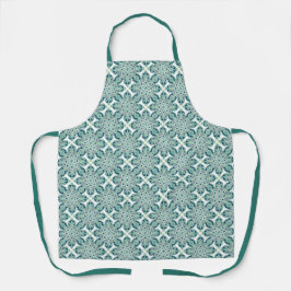 Grönt Medallion print Apron
