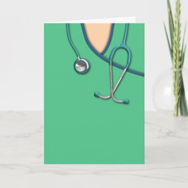 Grönt Medical Scrubs Kort (Framsida)