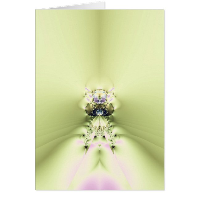 Grönt Meditation Hälsningskort (Framsidan)